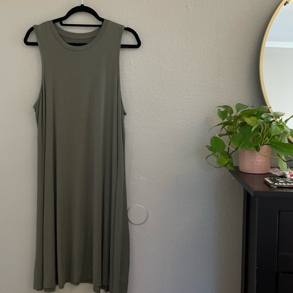 Stretchy Jersey Tank Midi Swing Dress - Picture 1 of 7
